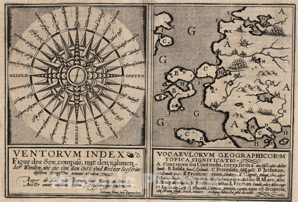 Historic Map : 82. Die Suider Welt (Continued). 82. Windt Tafel, 1600 Atlas - Vintage Wall Art