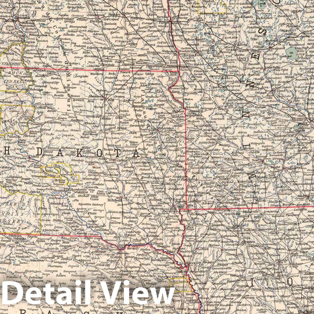 Historic Map : United States, 97. Vereinigte Staaten N. United States N, 1925 Atlas , Vintage Wall Art