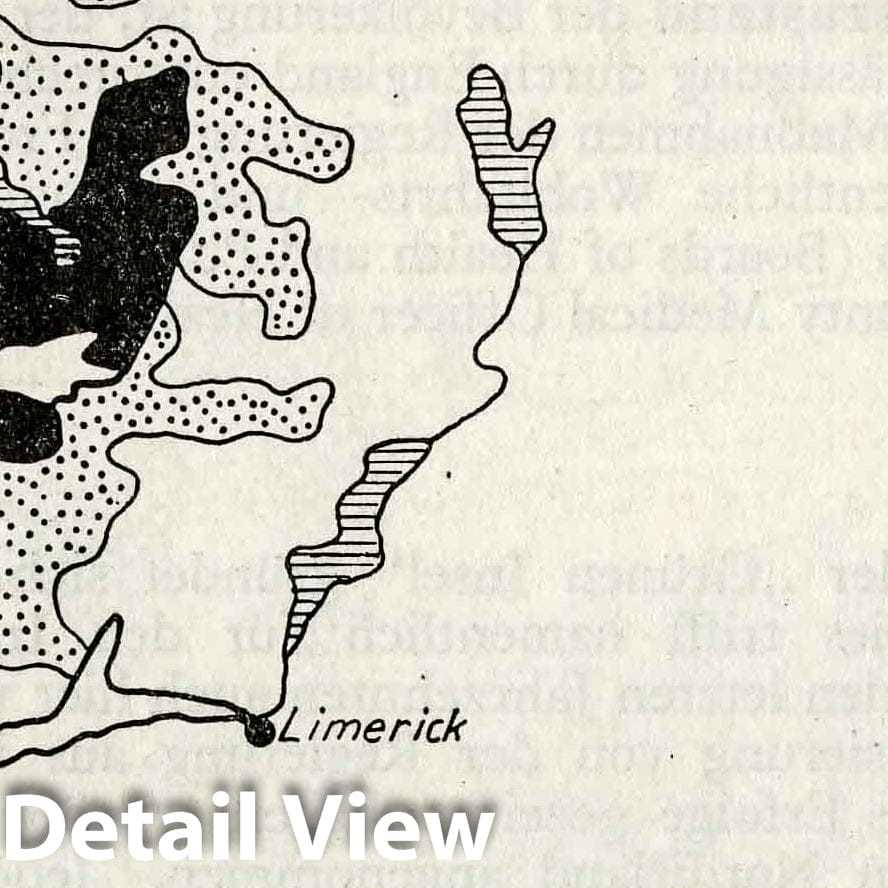 World War II: Ireland - Railroad Map, 1940 - Historical Map Print