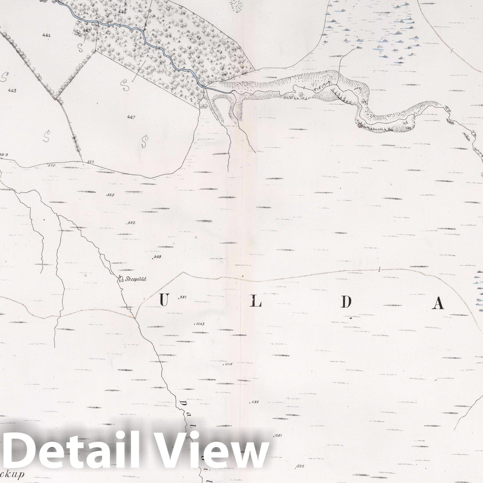 Uldale Parish, Cumberland County, England - Property Map, 1865
