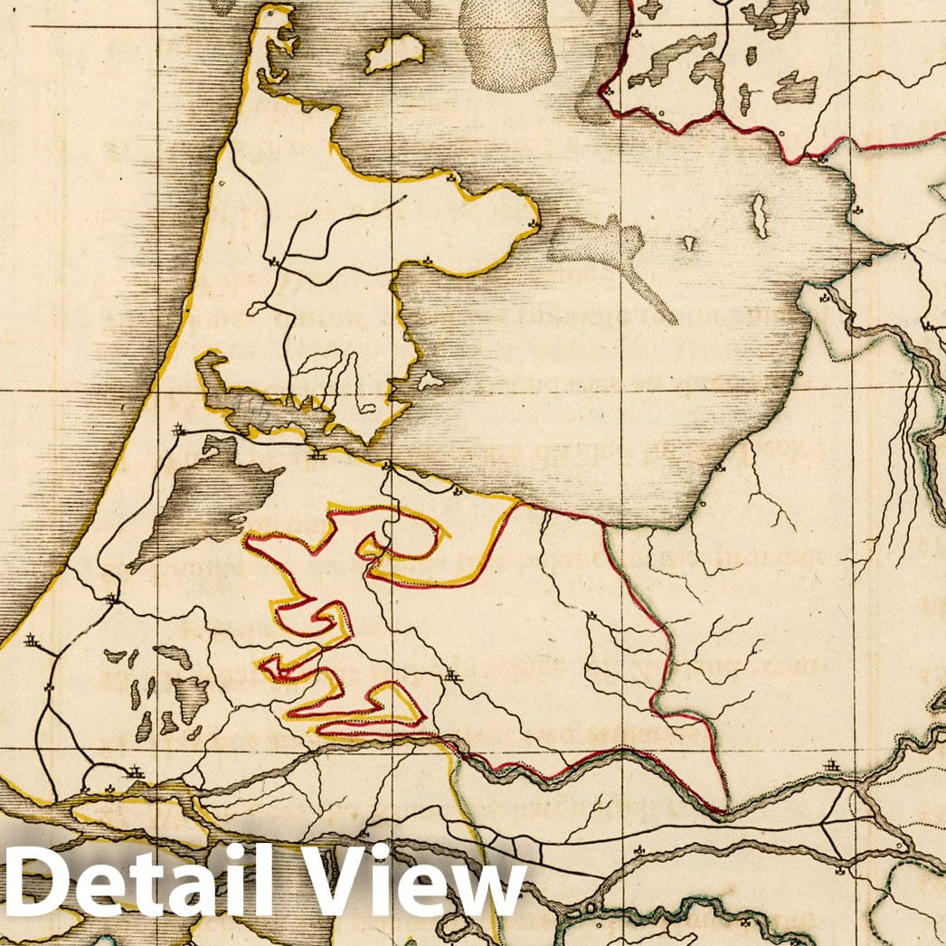 Netherlands 1815 Historical Map Print - Hand-Colored School Atlas