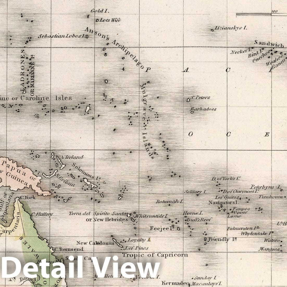 Oceania - River Map, 1838 - Historical Map Print