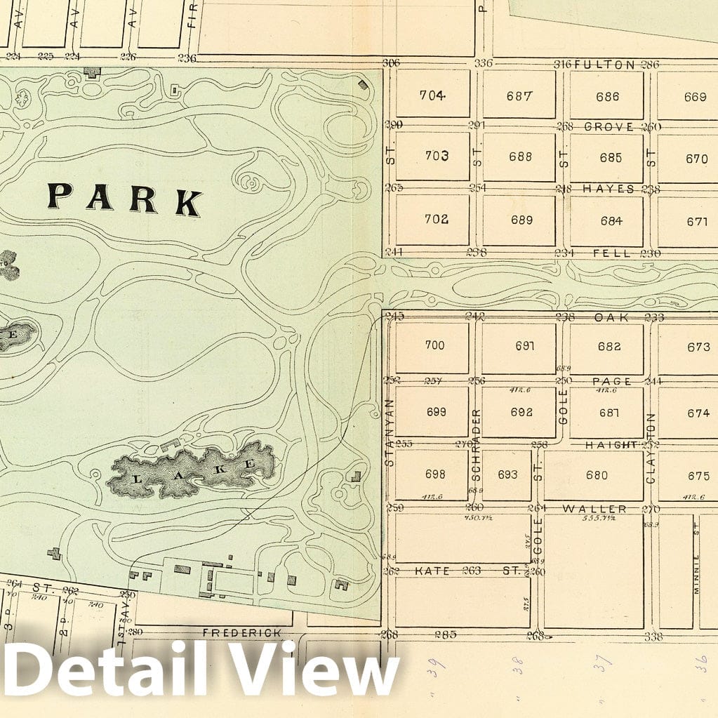 Historic Map : Plat fifty-eight [San Francisco), 1876, Vintage Wall Decor