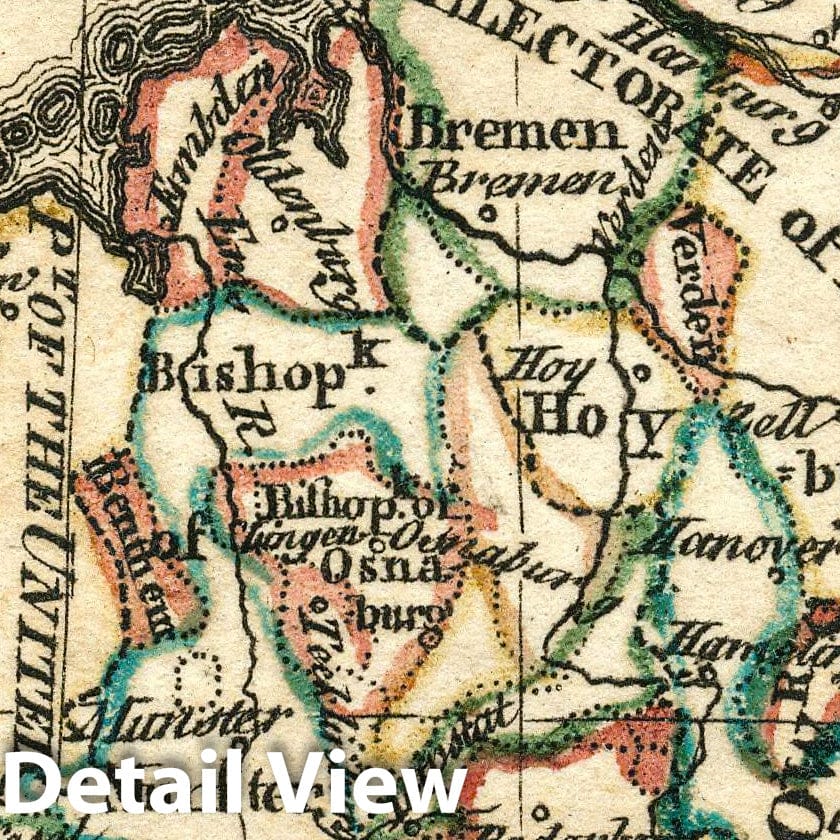 Historic Map : 1758 The North West Part of Germany - Vintage Wall Art