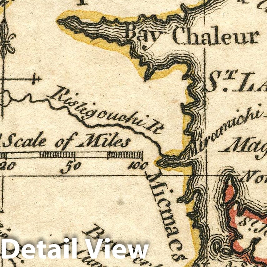 Historic Map : Nova Scotia. Atlas Minimus or a New Set of Pocket Maps of The Several Empires, Kingdoms and States of The Known World, 1758 Vintage Wall Art