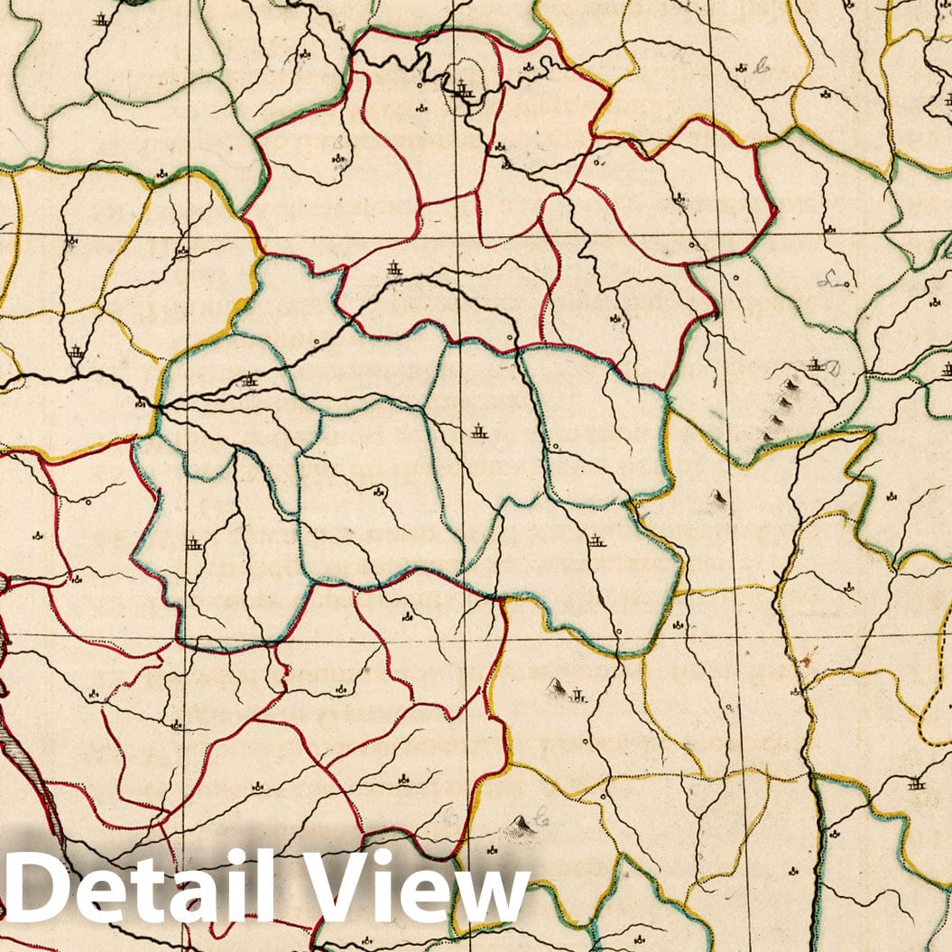 France, 1815 - Historical Topographic Map Print