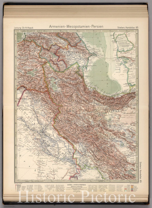 Armenia, Mesopotamia, and Persia, 1925 - Historical Map Print