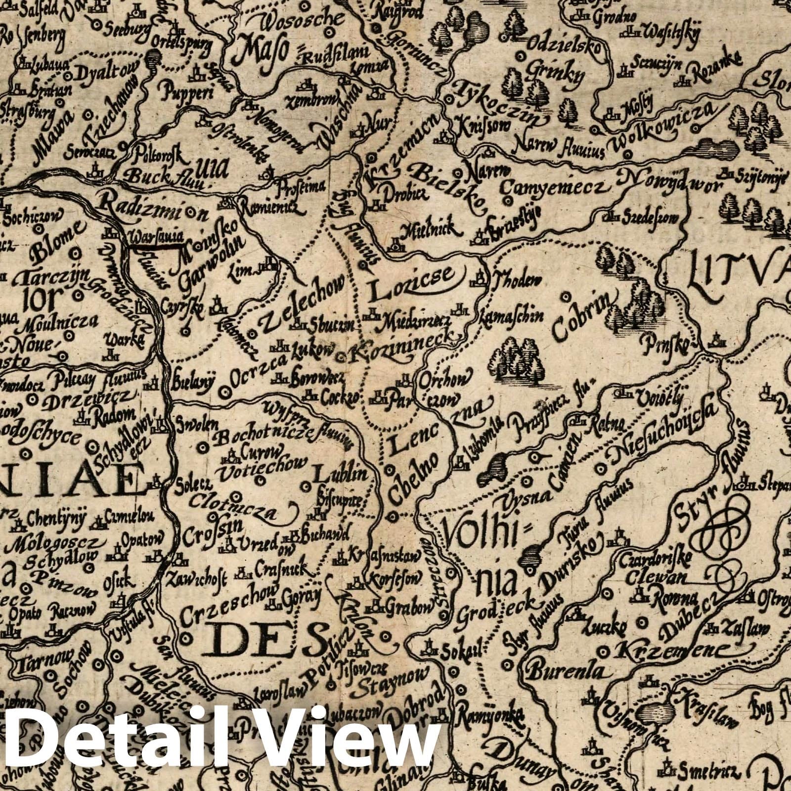 Poland 1600 Historical Map Print - Geographisch Handtbuch