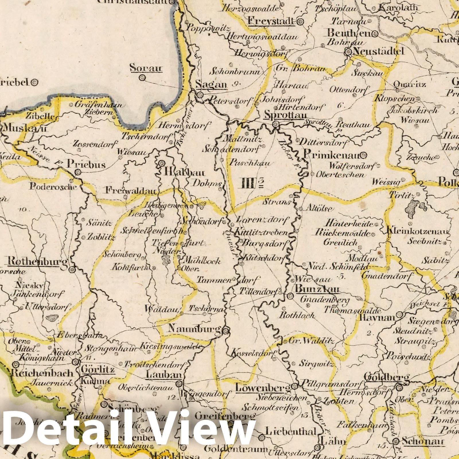 Silesia, Liegnitz, Prussia, 1825 - Historical Map Print