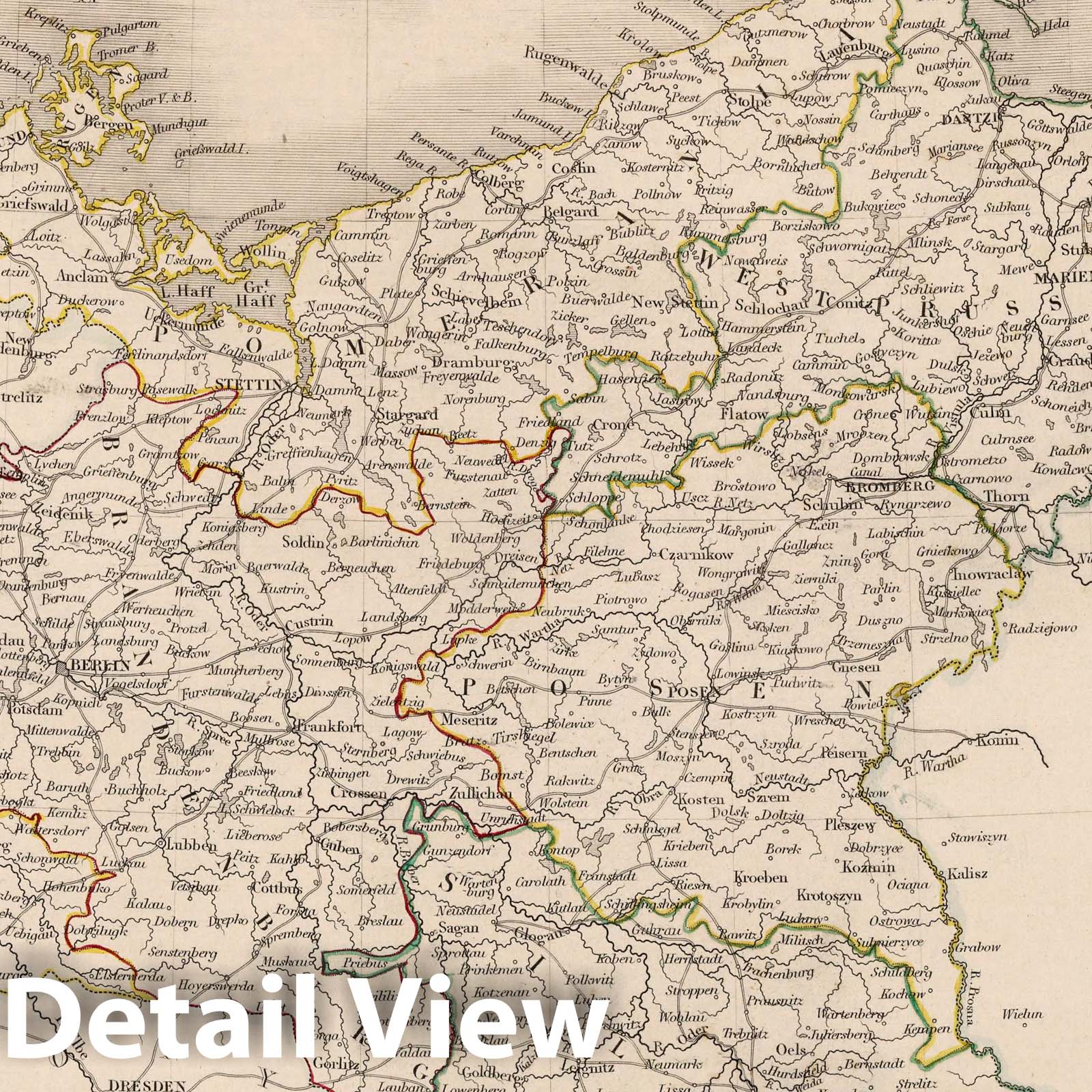 Prussia, 1841 - Historical Map Print from Black's General Atlas