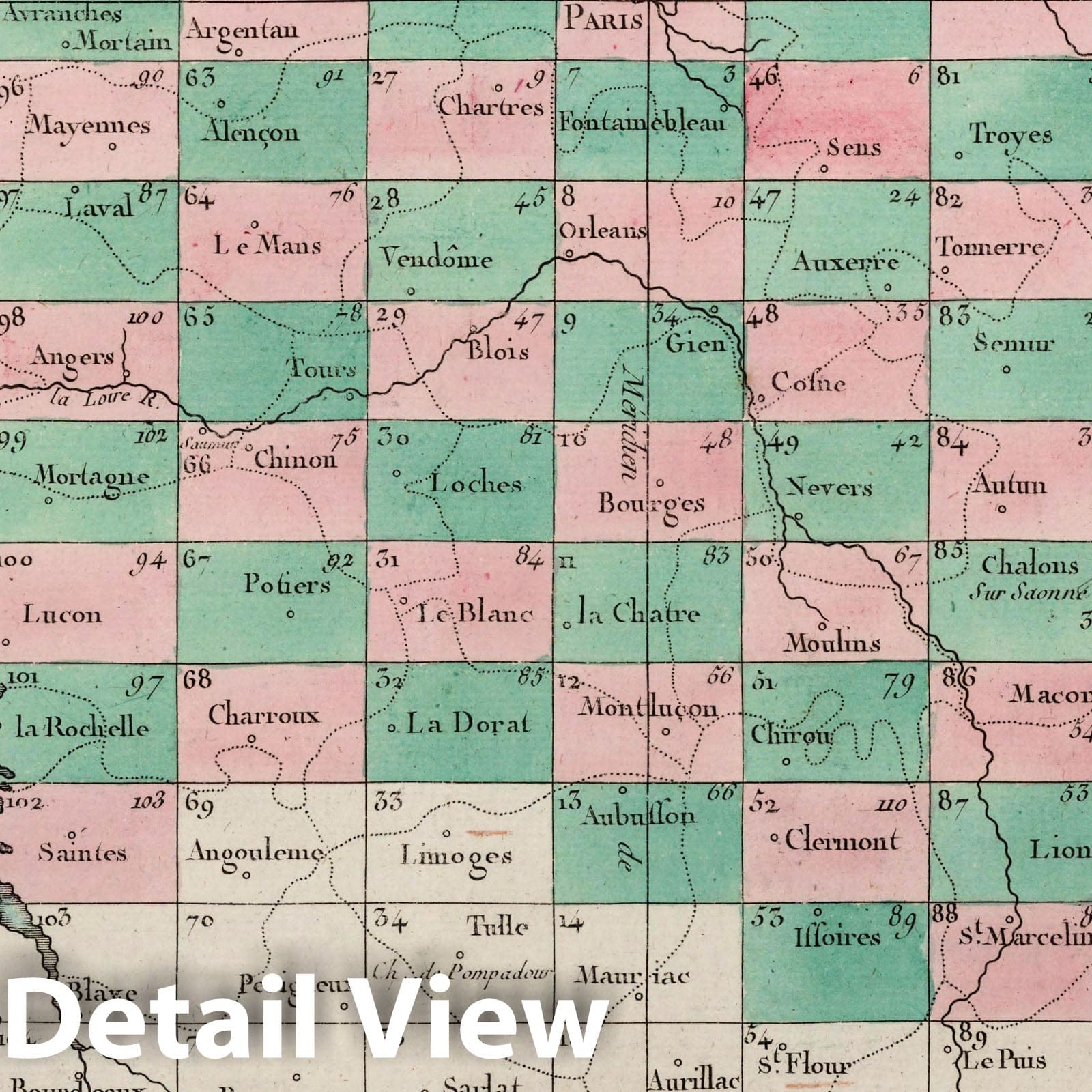 France 1804 - Hand-Colored Historical Map Print