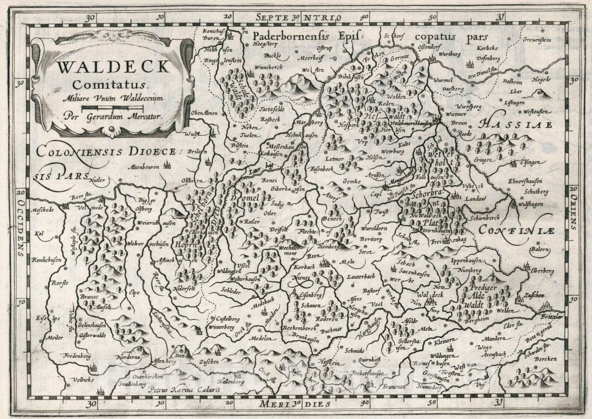 Historical Map Print - Mercator Jansson 1673 Atlas Cartography