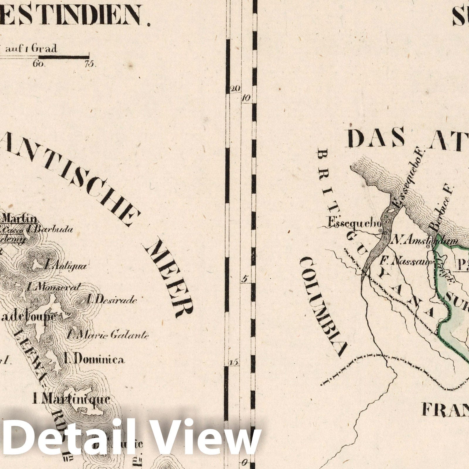 Netherlands, Denmark, Sweden, and Surinam, 1825 - Historical Map Print
