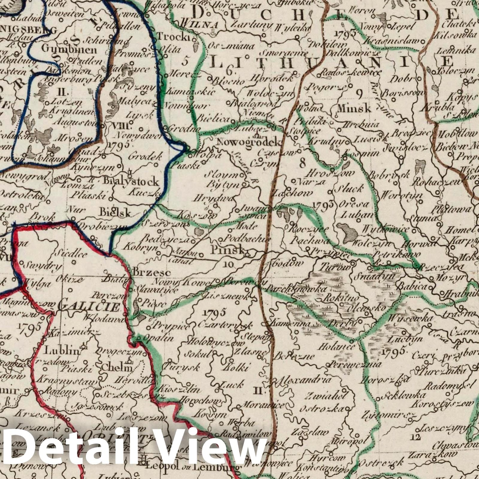 Poland 1801 Historical Map Print