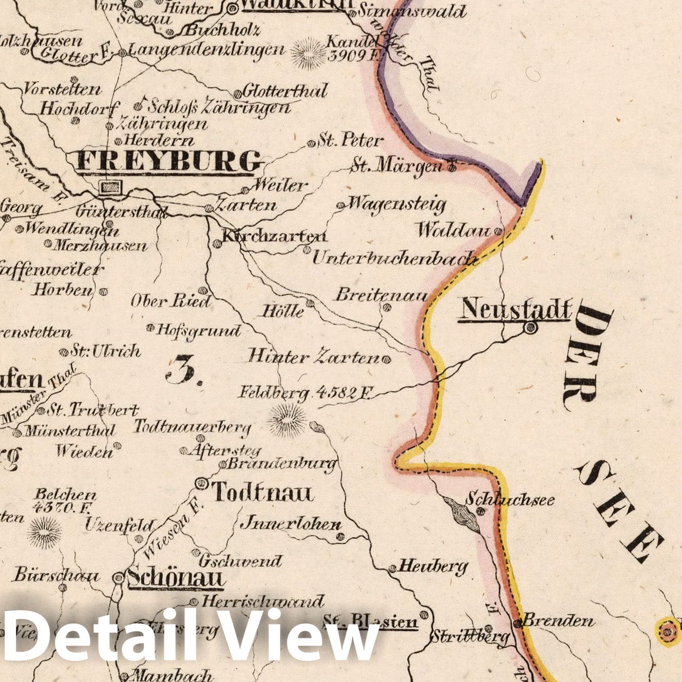 Baden - Boundary Map, 1825 - Historical Map Reproduction
