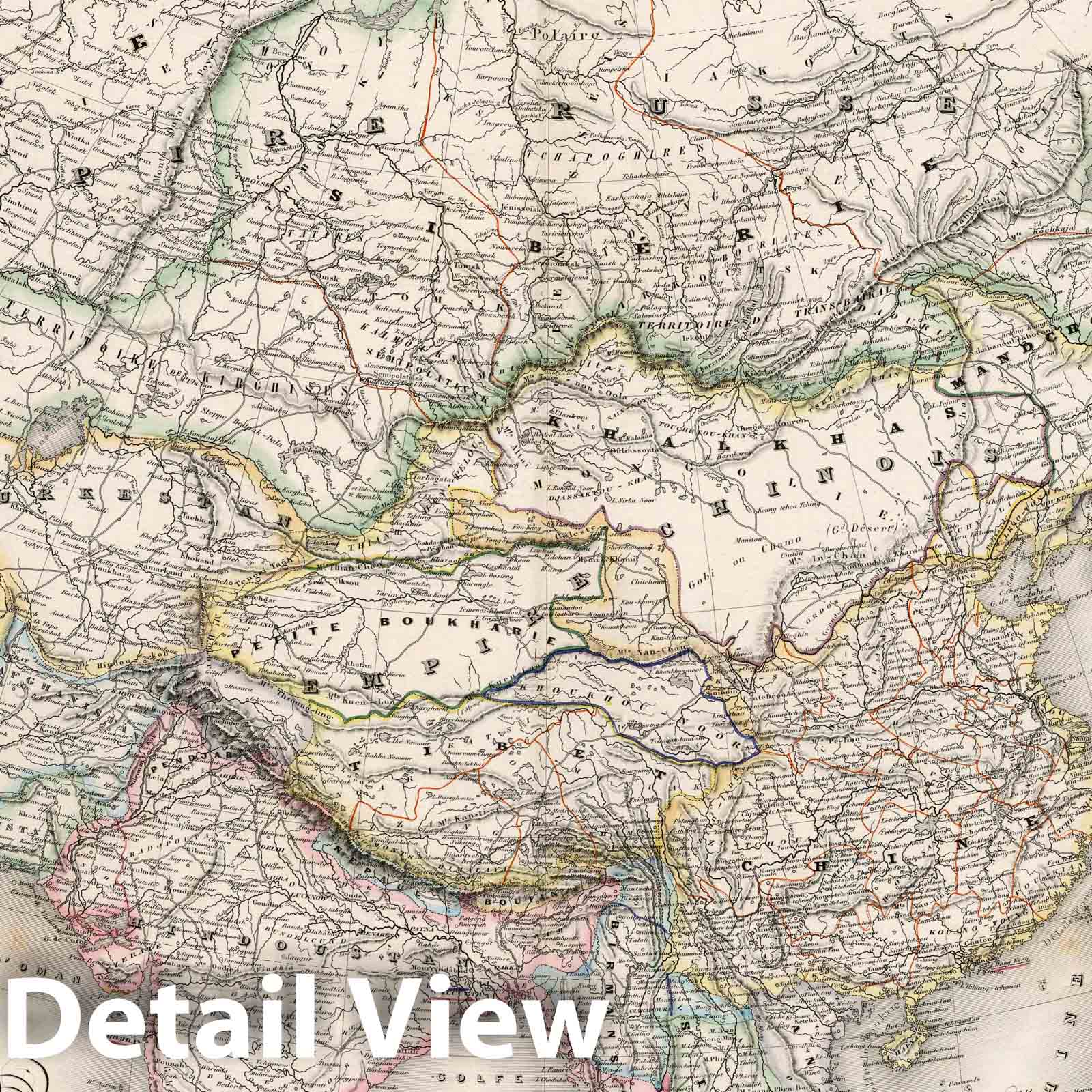 Asia - Plate No. 32, 1862 - Historical Map Print from Atlas Universel