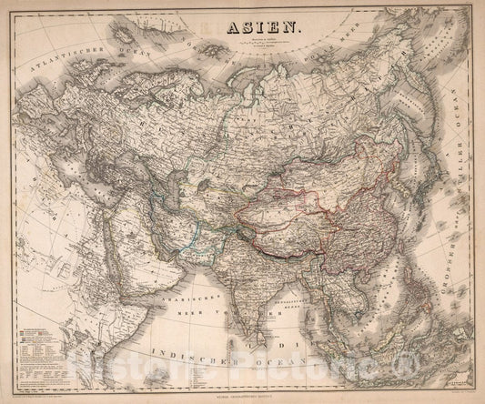 Historic Map : Das Konigreich Hellas Oder Griechenland und die Ionischen Inseln, 1865 Atlas - Vintage Wall Art