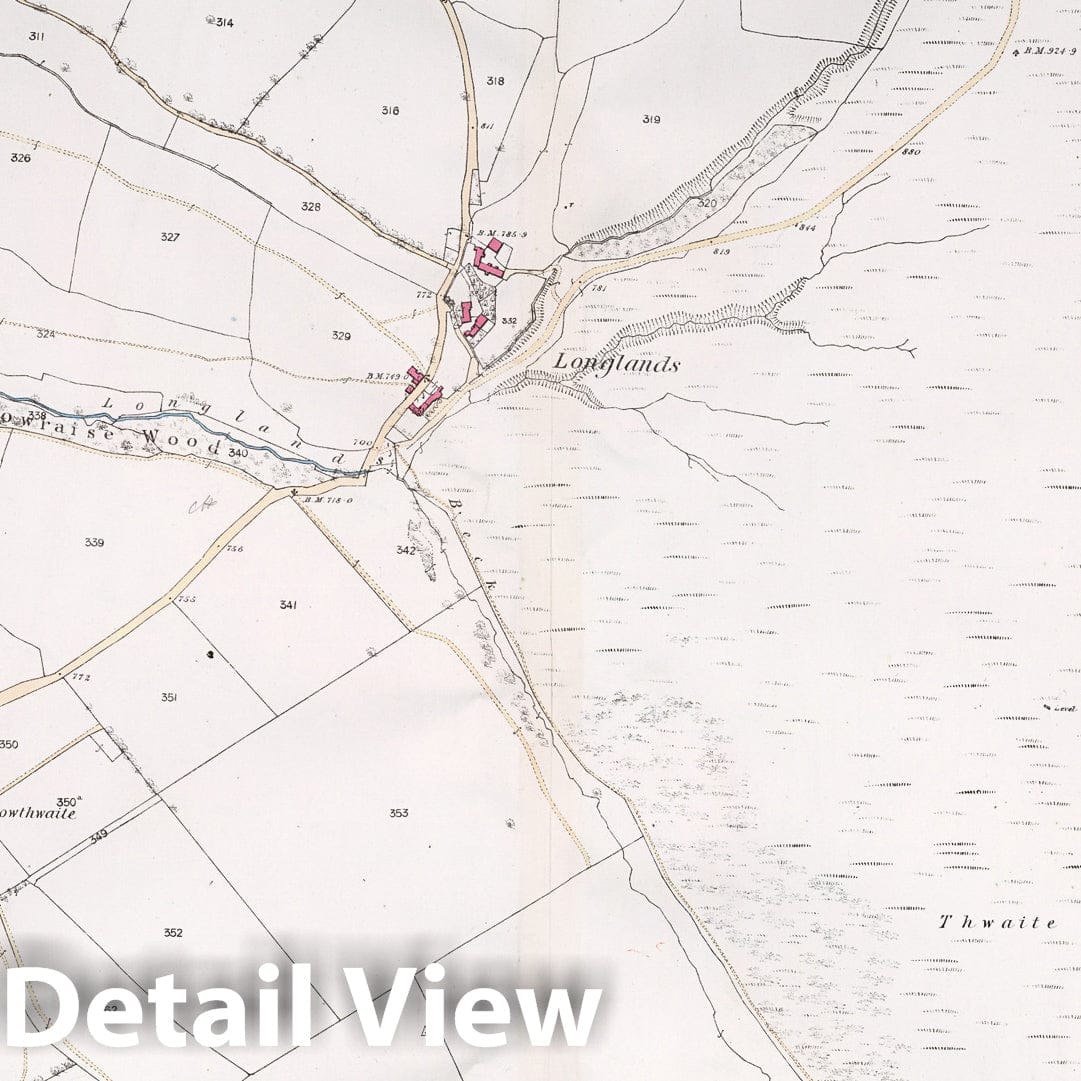 Uldale Parish - Property Map, 1865 - Cumberland County, England