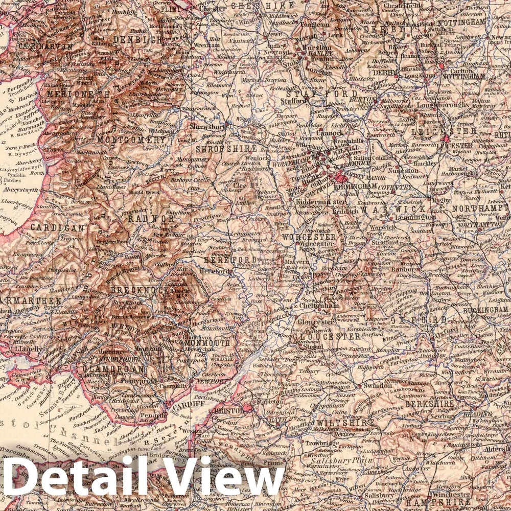 Historic Map : 37. England, 1925 Atlas - Vintage Wall Art