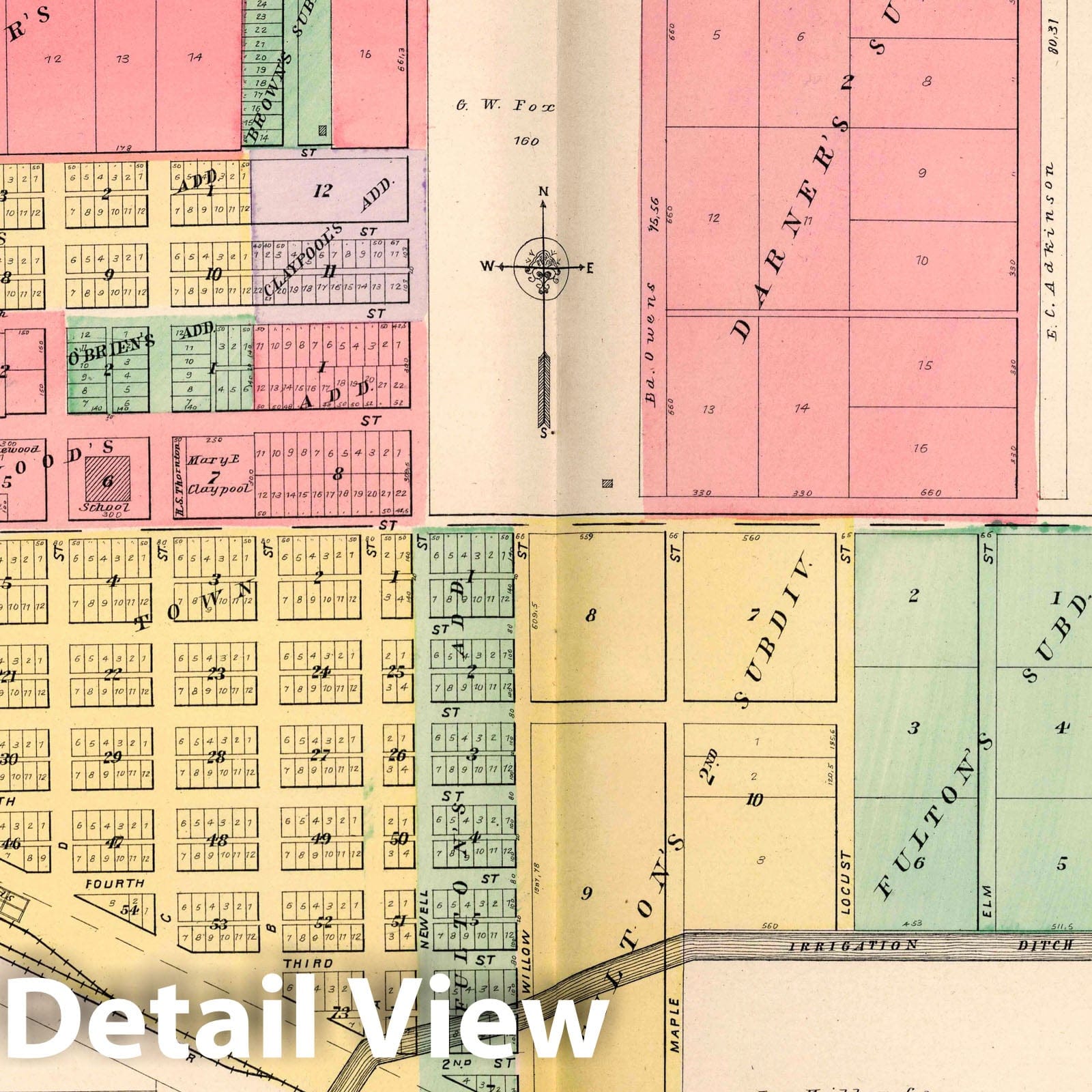 Cozad, Eddyville, Darr, Nebraska - River Map, 1904 - Historical Atlas Print