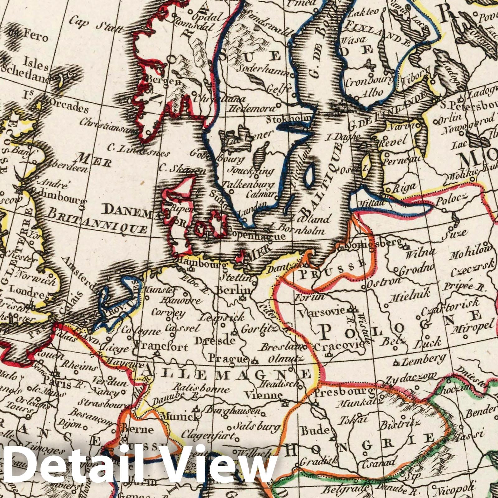 Europe 1770 Historical Map Print