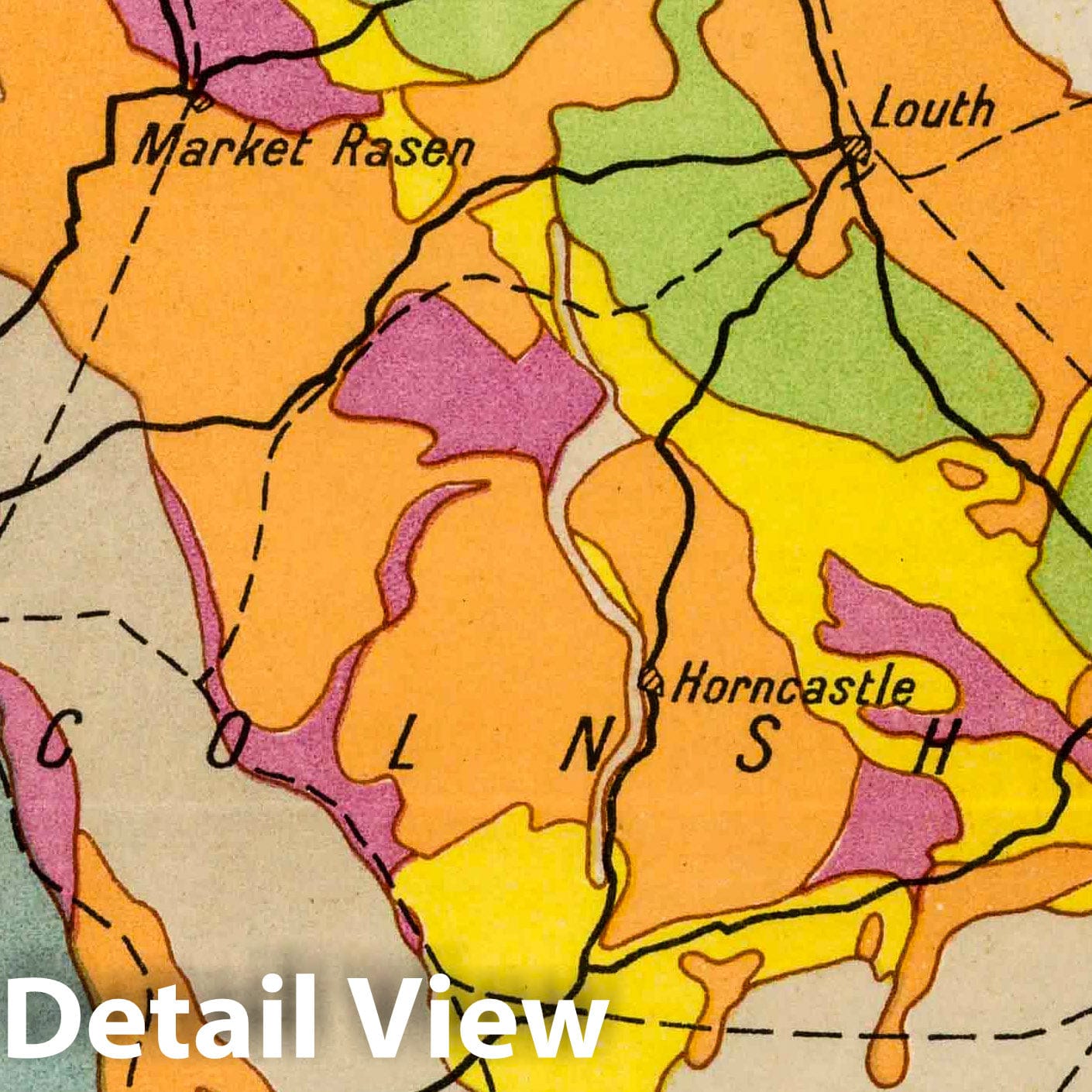 World War II: East England Coast - Railroad Map, 1941