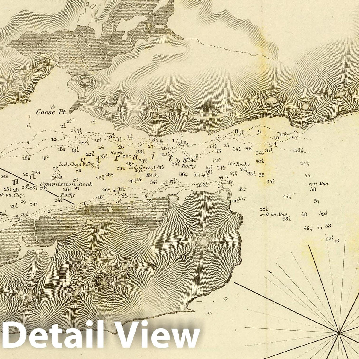 Mare Island Straits, California - Nautical Chart, 1851