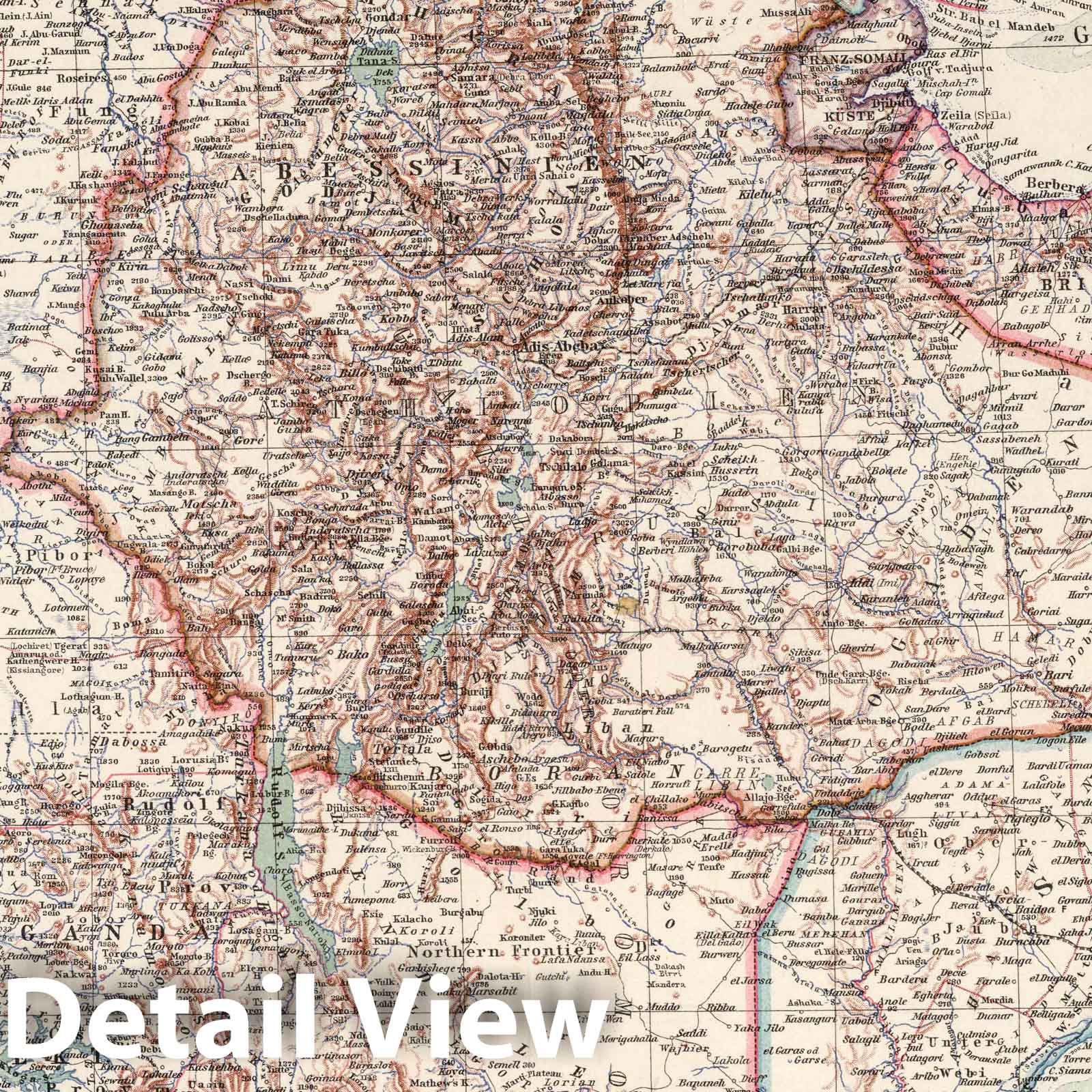 Historic Map : Ethiopia, 84. Somalilander. The Somali-Lands, 1925 Atlas , Vintage Wall Art