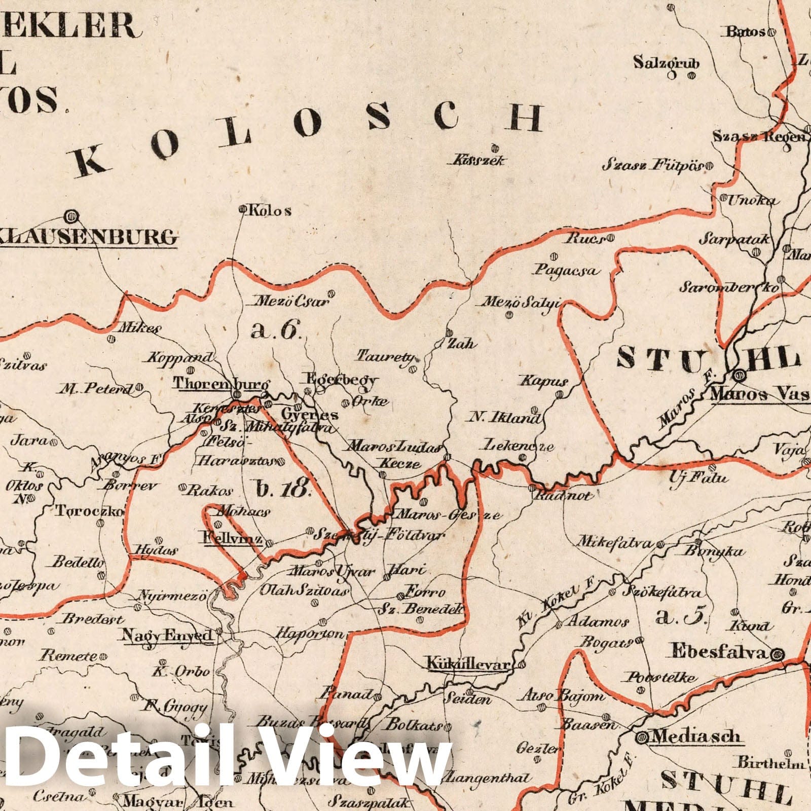 Austria, Transylvania, and Hungary, 1828 – Historical Map Print