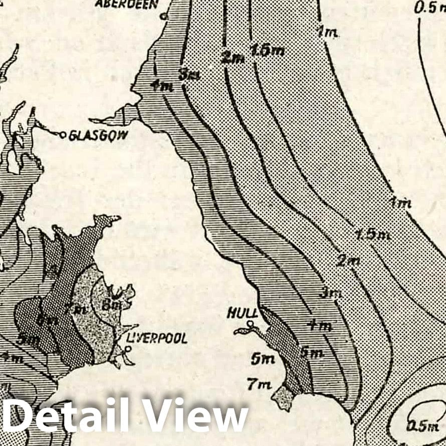 World War II: British Waters - Railroad Map, 1941 - Historical Map Print