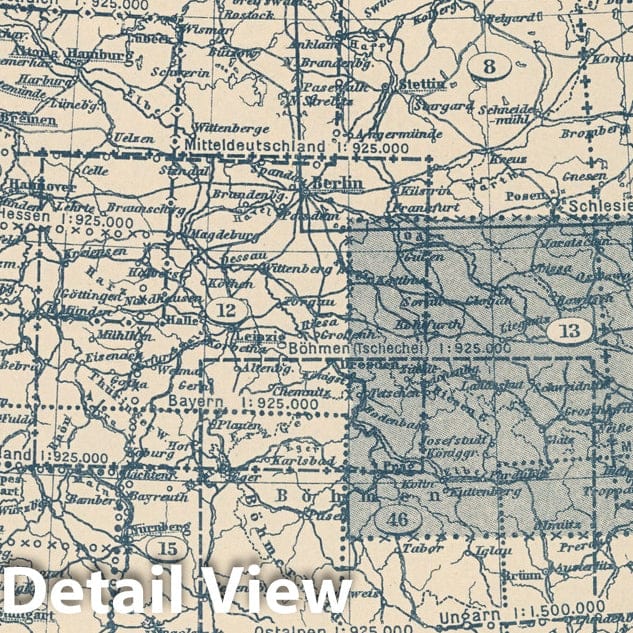 Silesia, 1925 - Historical Map Print from Stieler's Atlas