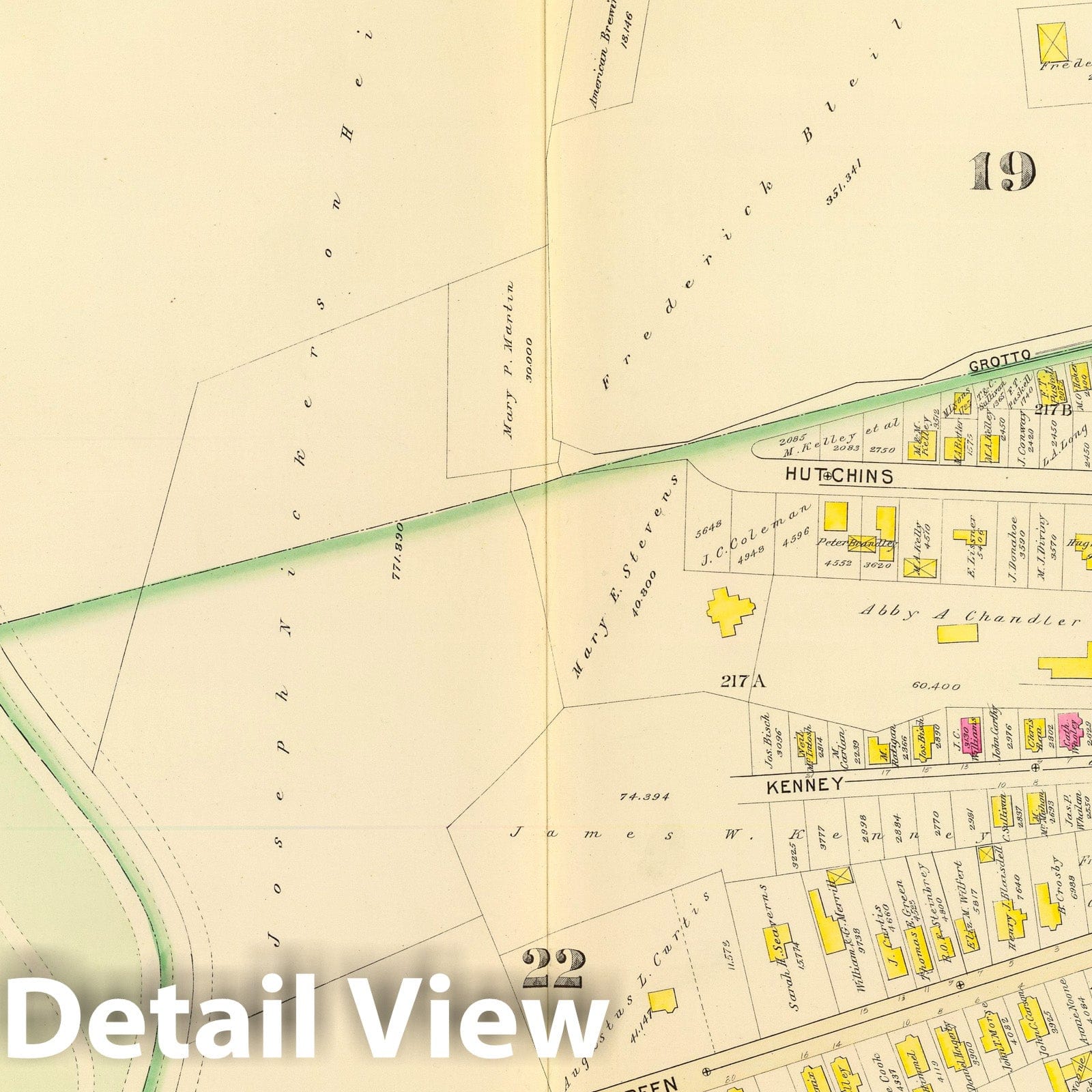 Boston Wards 19 and 22 - 1895 Historical Map Print