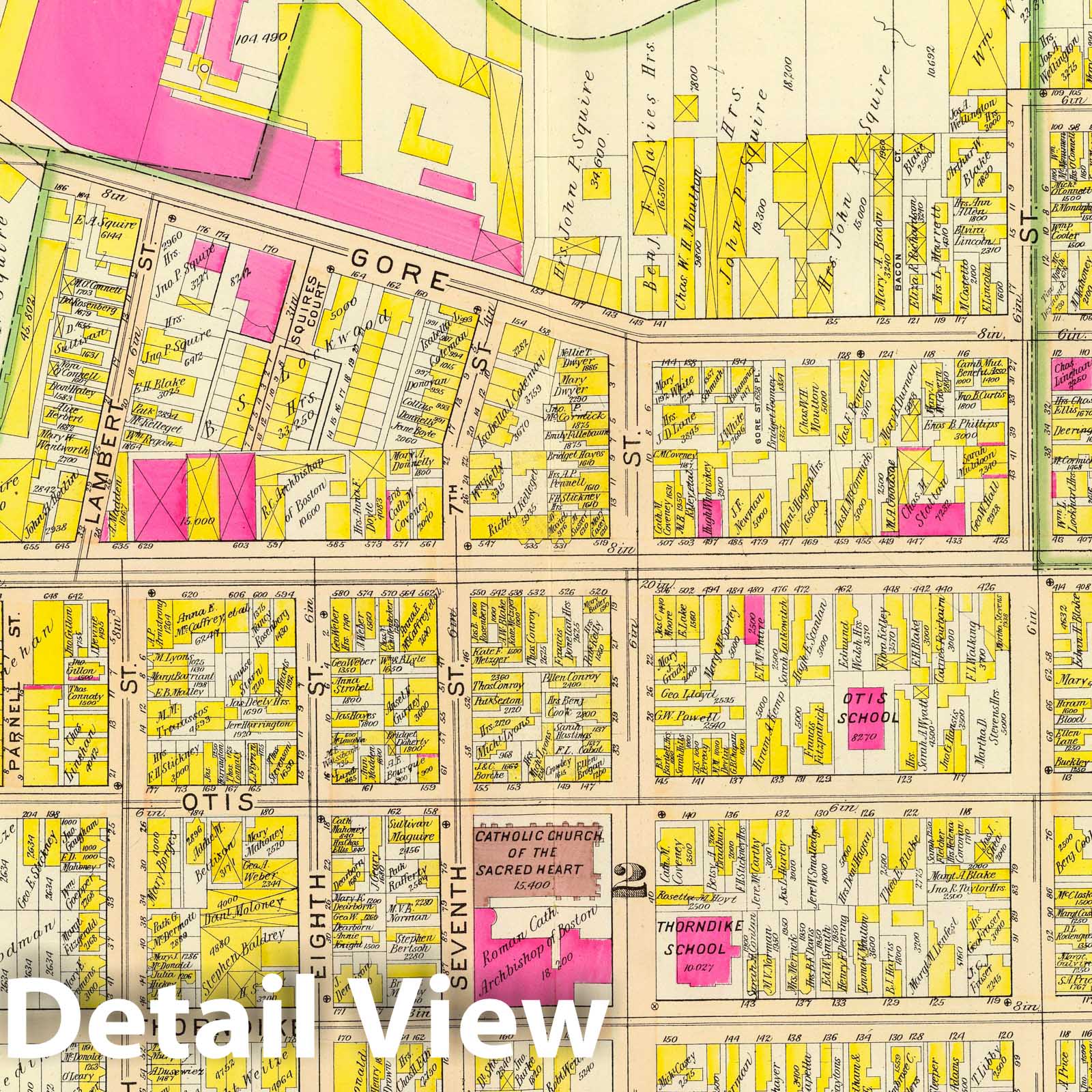 Cambridge, Wards 1, 2, and 3, Massachusetts, 1903 - Historical Map Print
