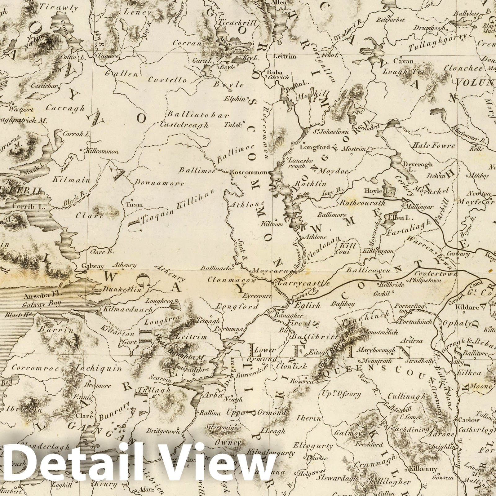 Ancient and Modern Ireland 1814 - Historical Map Print