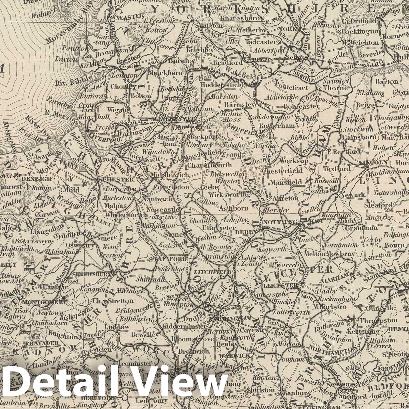 England, 1848 - Historical Map Print