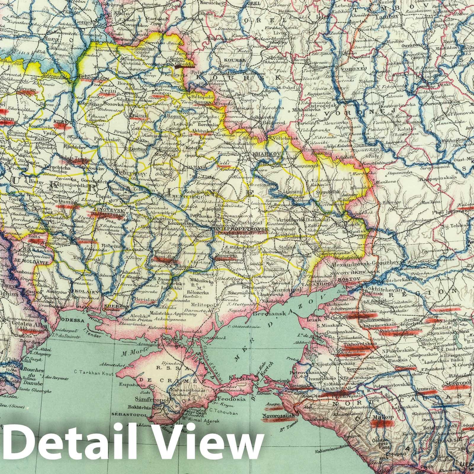 Eastern Europe, Southern Sheet, 1937 - Historical Map Print
