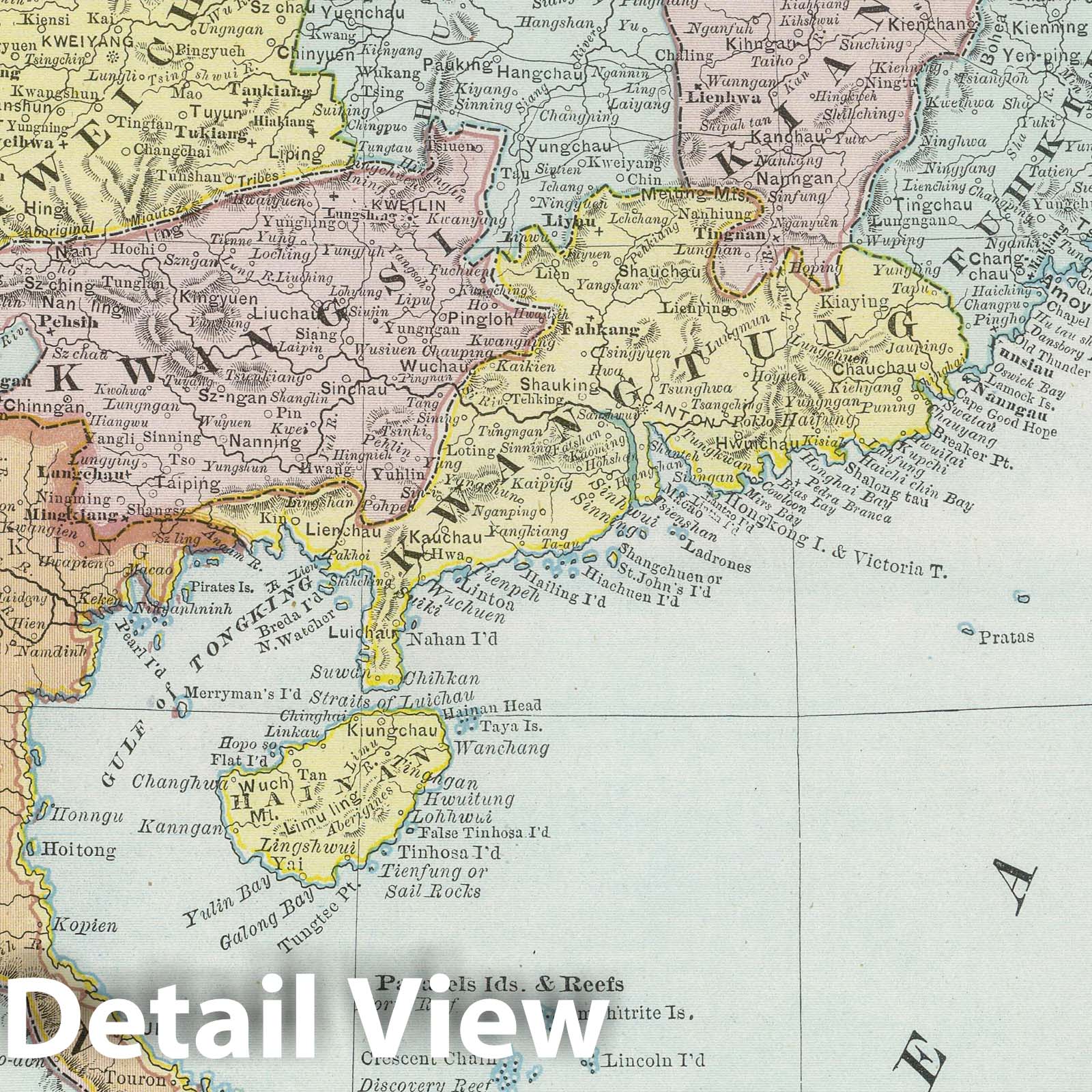 China - Railroad Map, 1889 - Historical Map Print