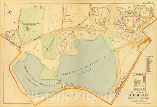 Ward 25, Brighton, Boston, Massachusetts - Plan No. 40, 1899 Historical Map Print