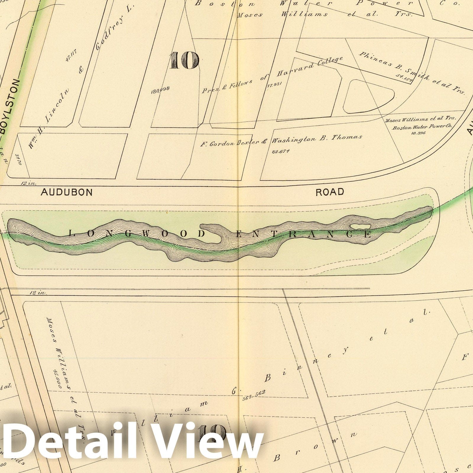 Boston, Wards 10, 11, and 19, Massachusetts - River Map, 1895