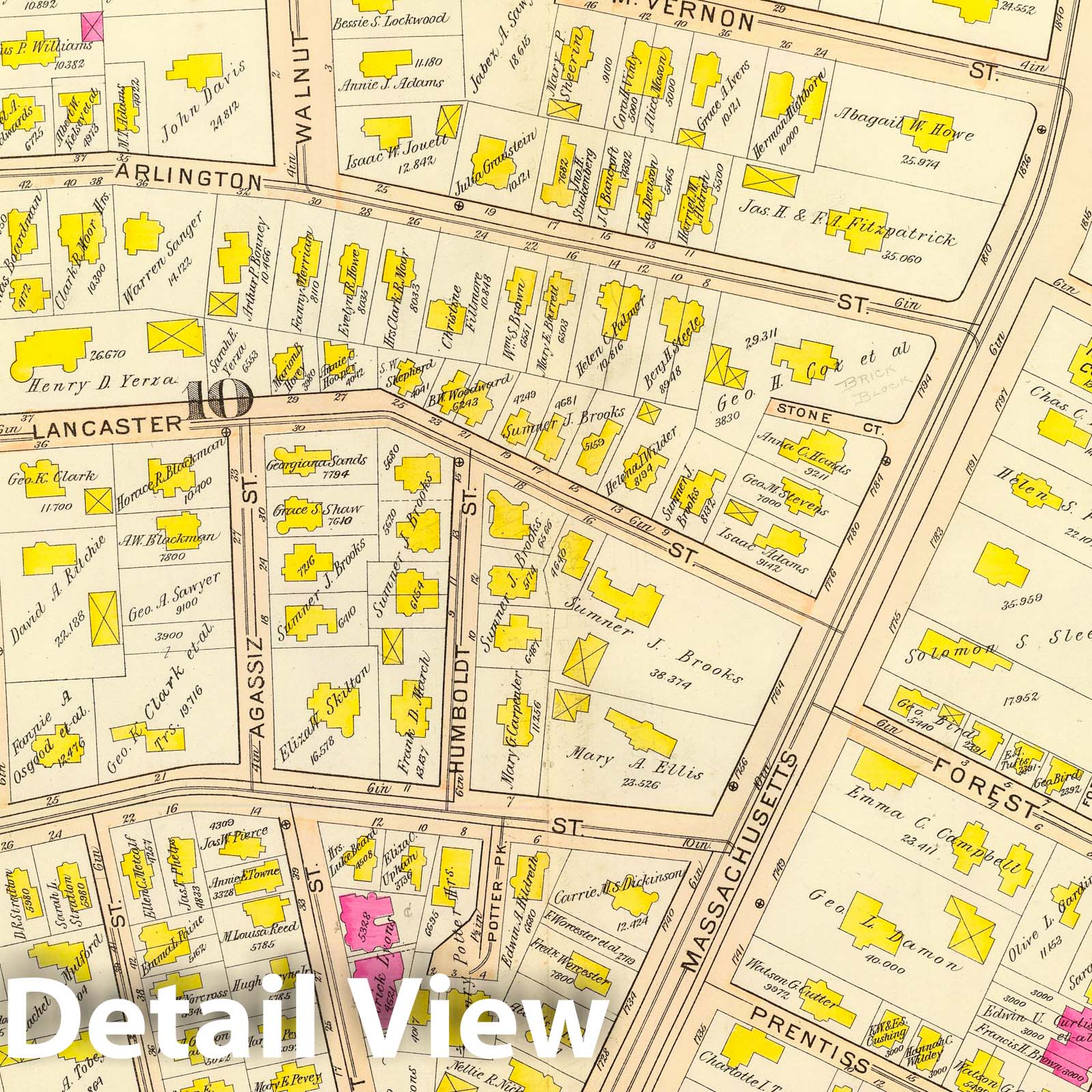 Cambridge, Massachusetts 1903 City Plan - Historical Map Print