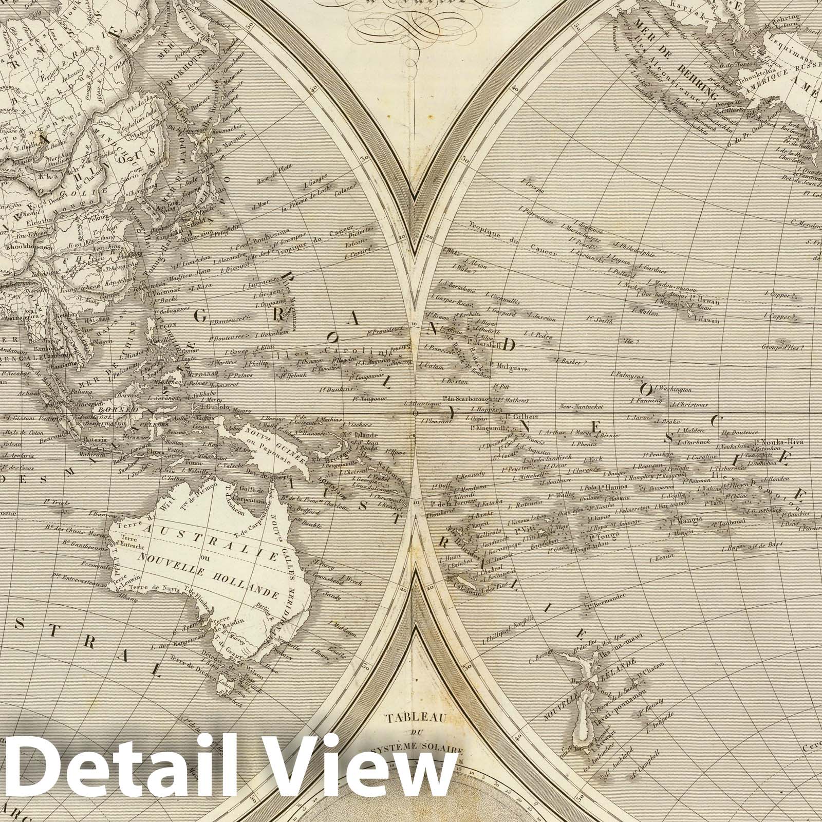 World - River Map, 1837 - Historical Map Print