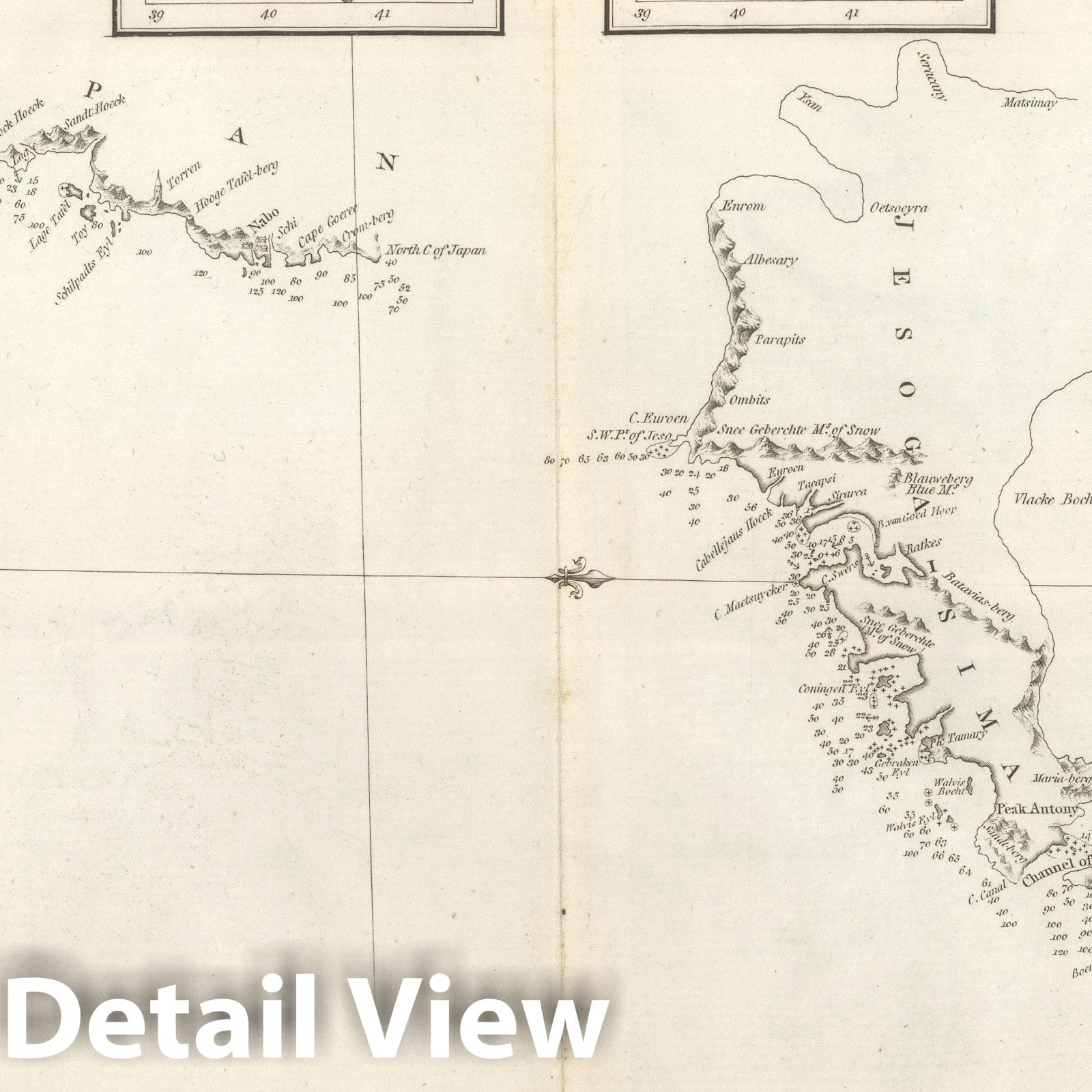 Northern Japan, Hokkaido, and Kurile Islands - Nautical Chart, 1799