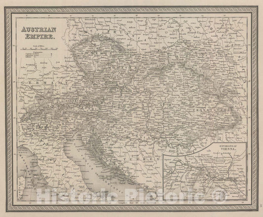 Historic Map : 1848 Austrian Empire. - Vintage Wall Art