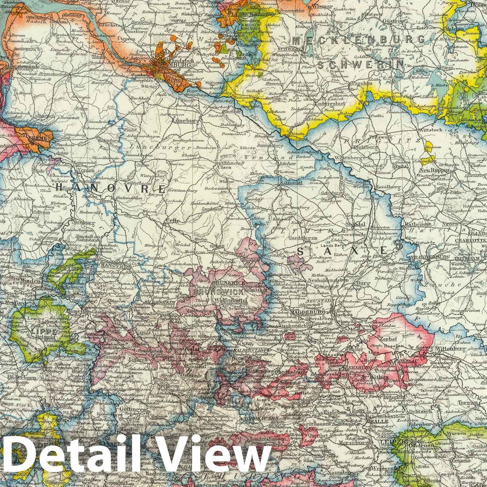 Northwestern Germany, 1935 - Historical Map Print