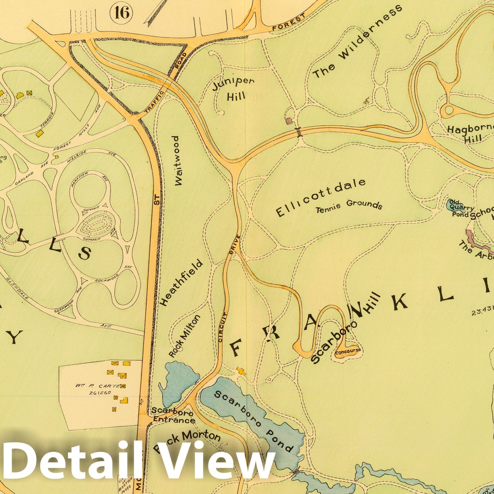 Ward 23, West Roxbury, Boston, Massachusetts 1899 Historical City Plan Map