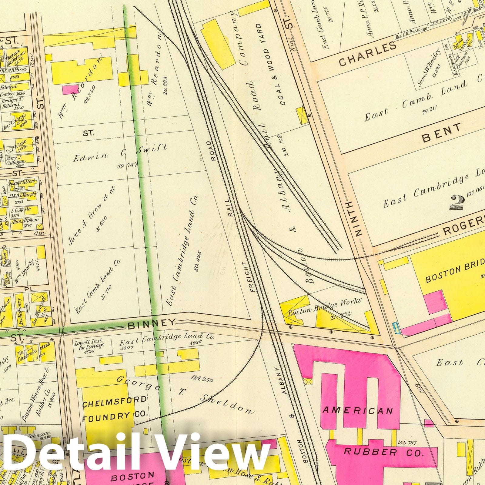 Cambridge, Wards 2, 3, and 4, Massachusetts - Canal Map, 1903