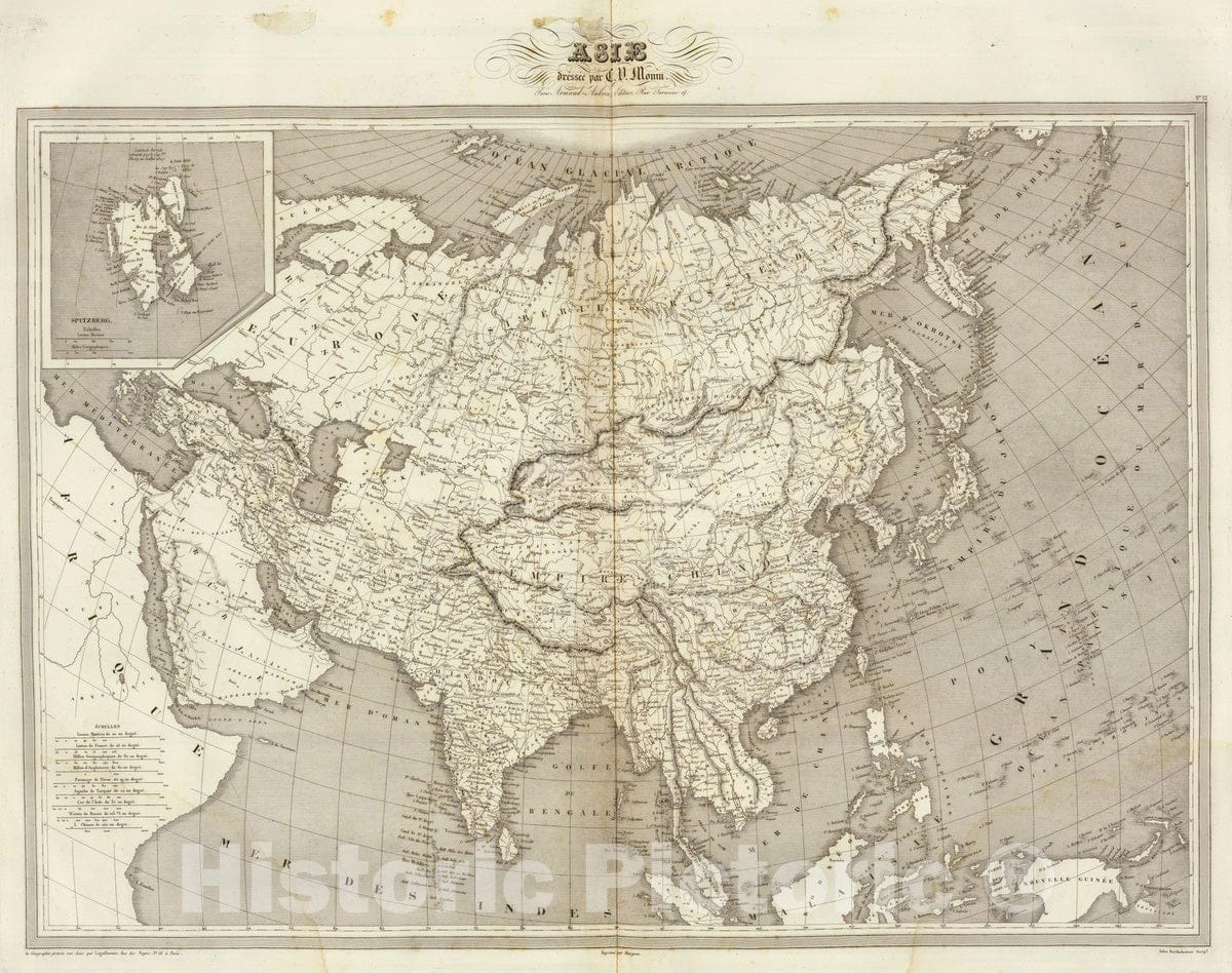 Historic Map : 1837 Asie. v1 - Vintage Wall Art