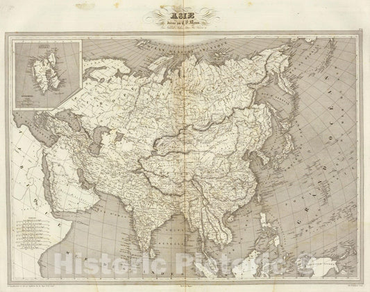 Historic Map : 1837 Asie. v1 - Vintage Wall Art