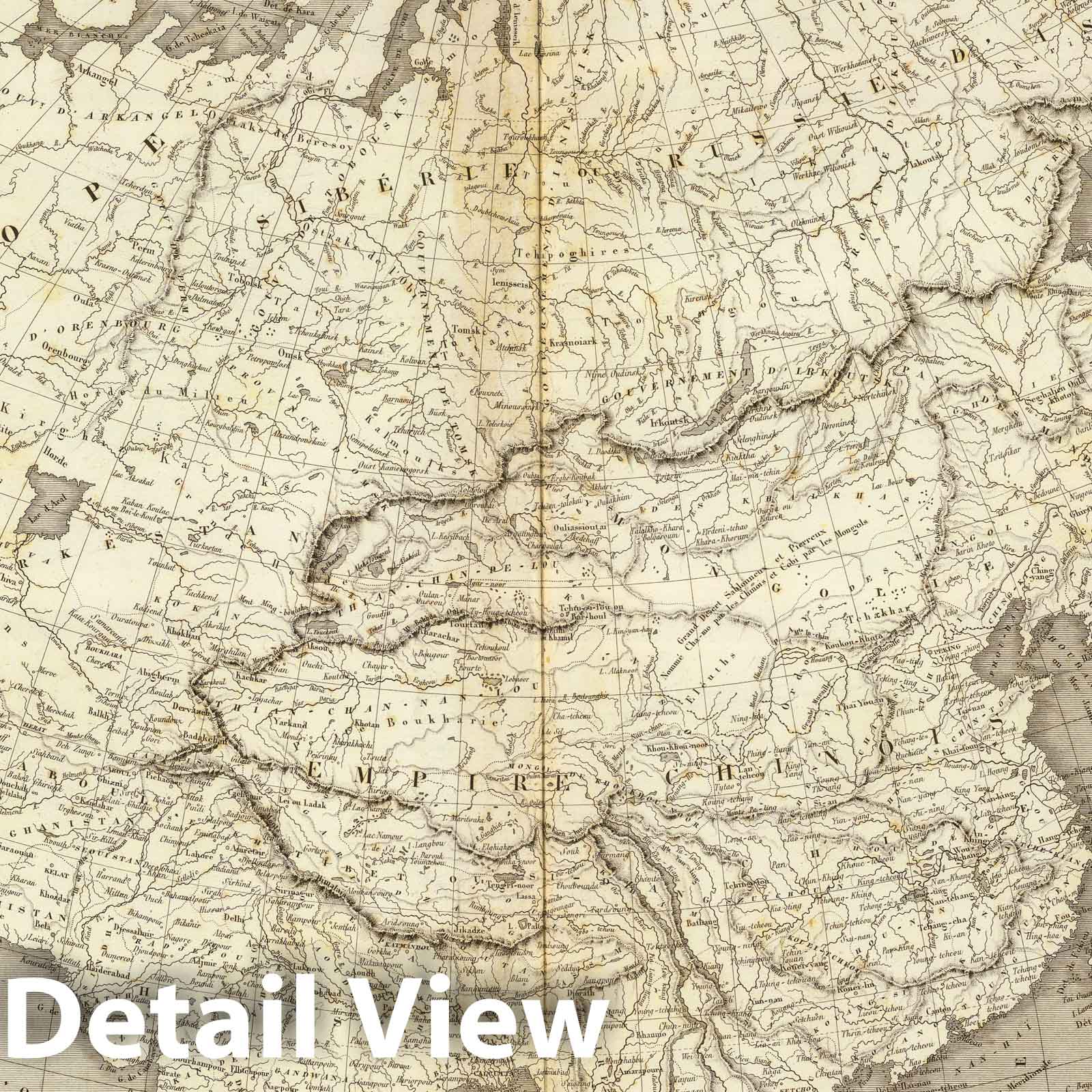 Asie. Dressee par C.V. Monin 1837 - Historical Map of Asia Print