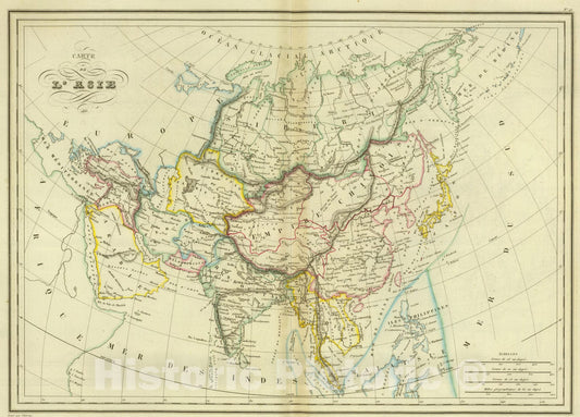 Historic Map : 1837 Asie. v2 - Vintage Wall Art